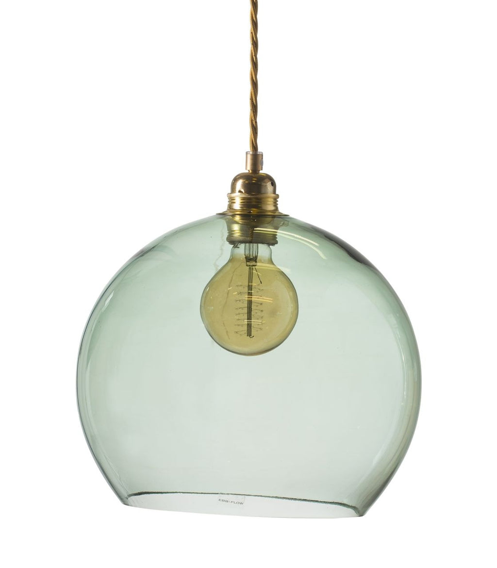 Rowan L Forest Green Gold pendant lamp, Ø28 cm