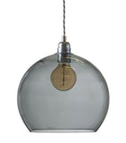 Pakabinamas šviestuvas Rowan L Smokey Grey Silver, Ø28 cm