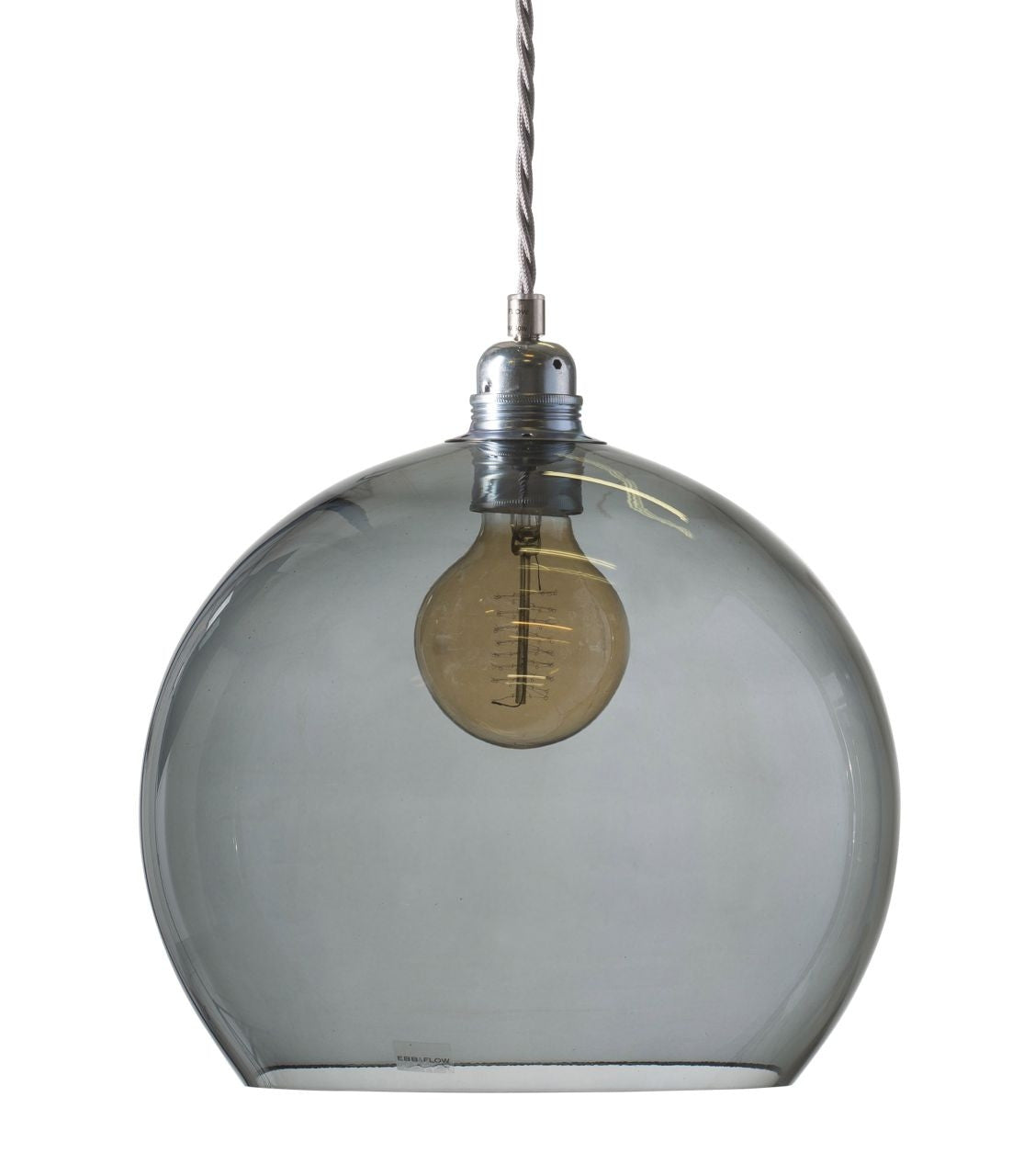 Rowan Smokey Grey Silver pendant lamp, Ø22 cm
