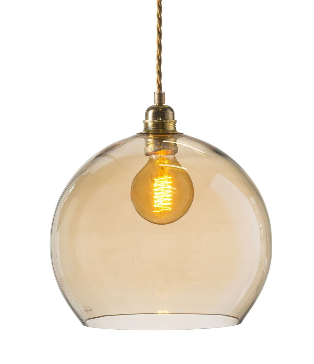 Rowan Golden Smoke Gold pendant lamp, Ø22 cm