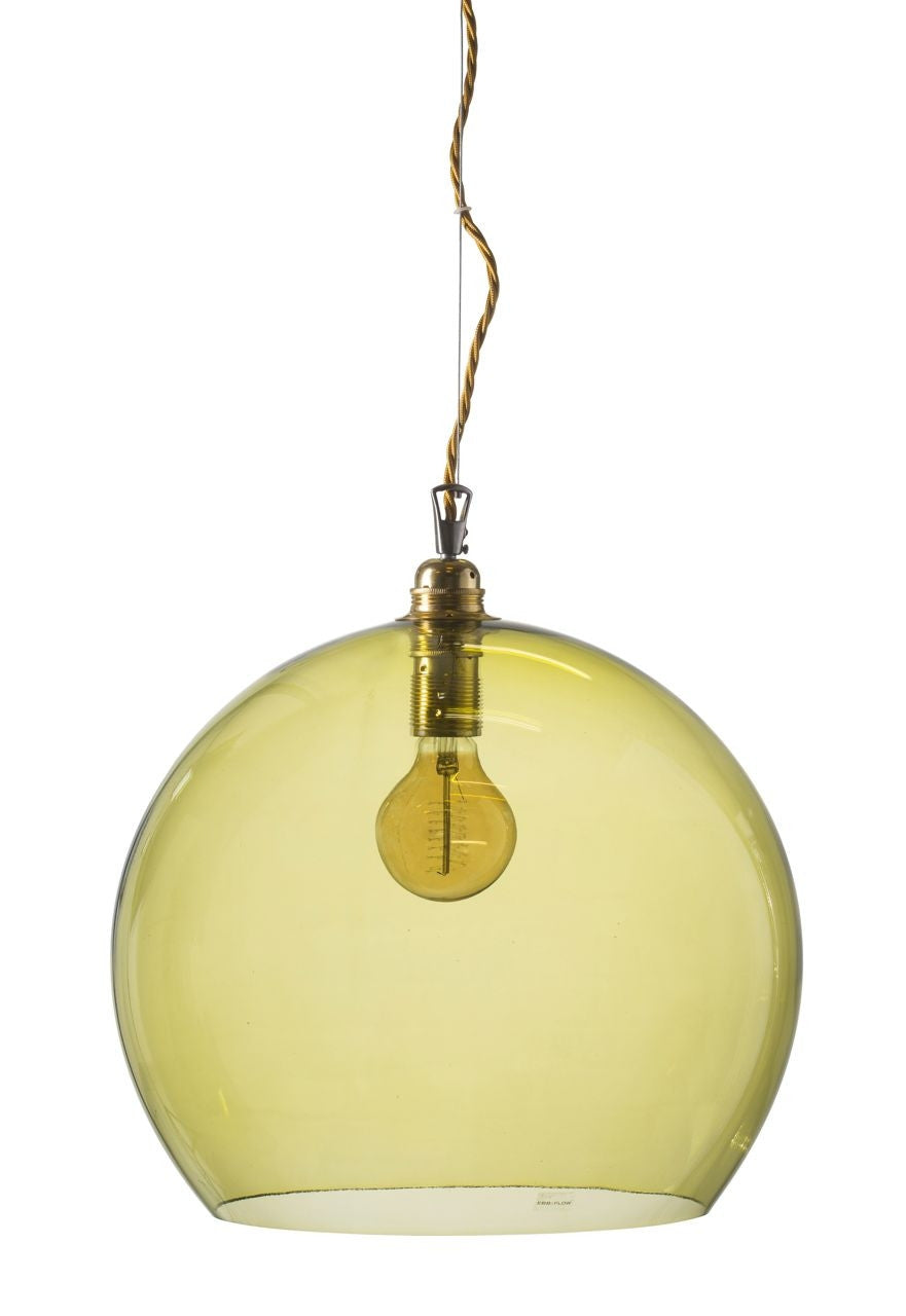 Rowan XL Olive Gold pendant lamp, Ø39 cm