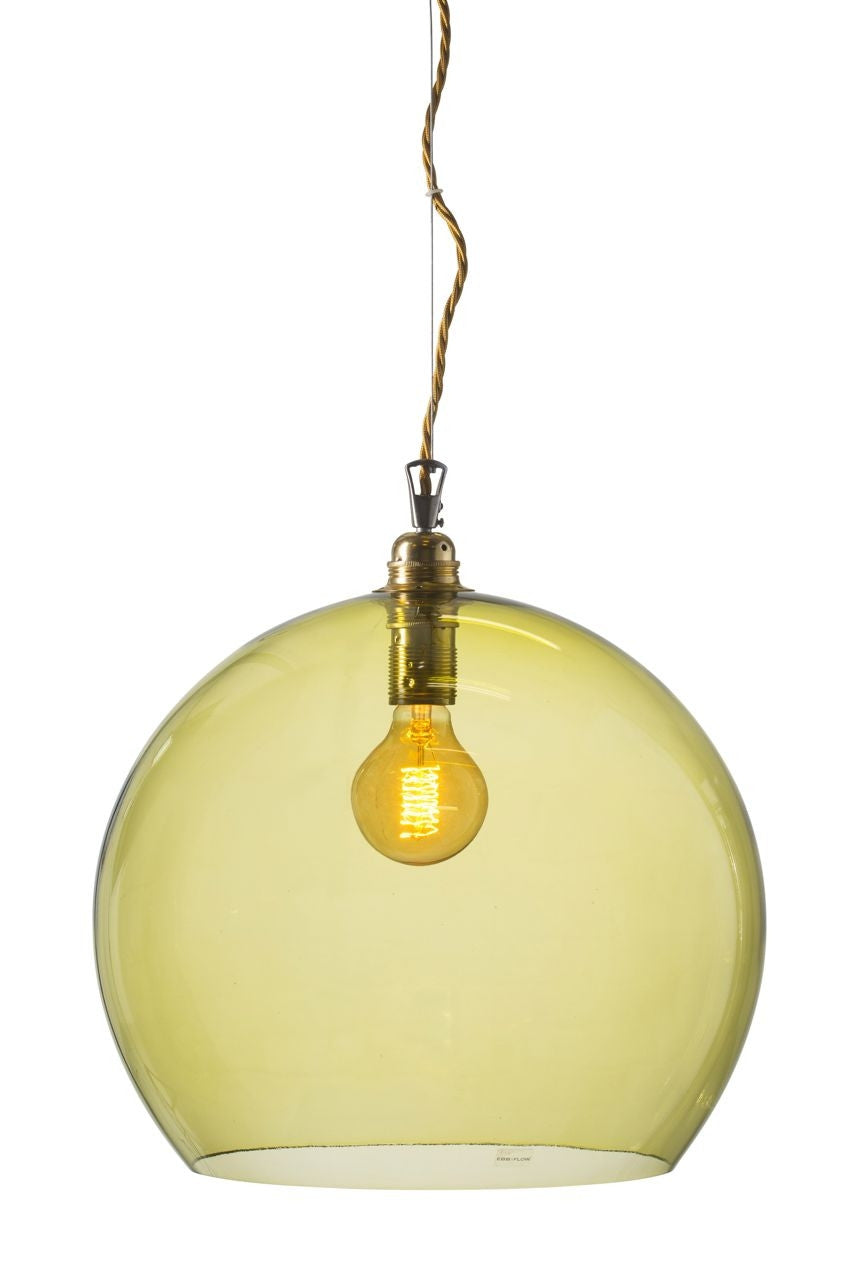 Rowan XL Olive Gold pendant lamp, Ø39 cm