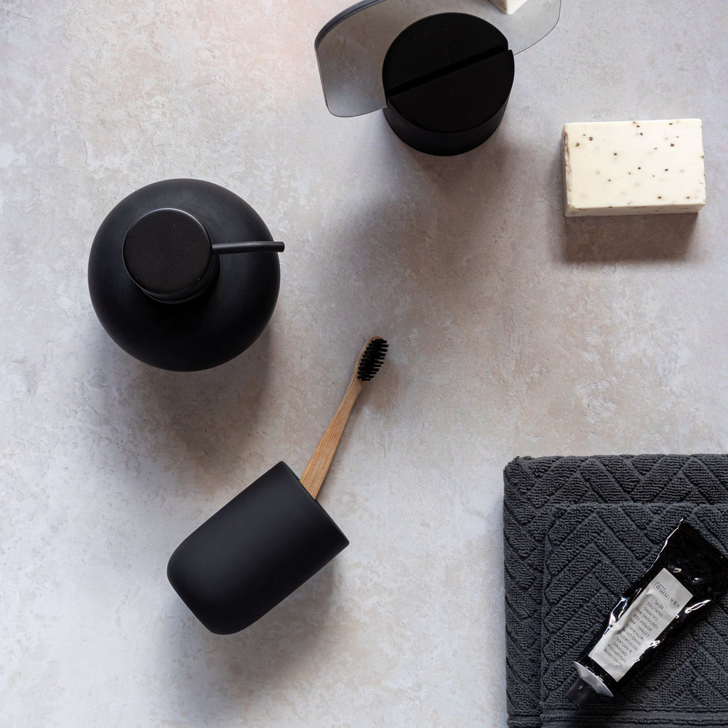 Lotus Black soap dispenser