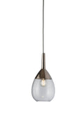 Lute S Clear / Platinum pendant lamp, H27 cm