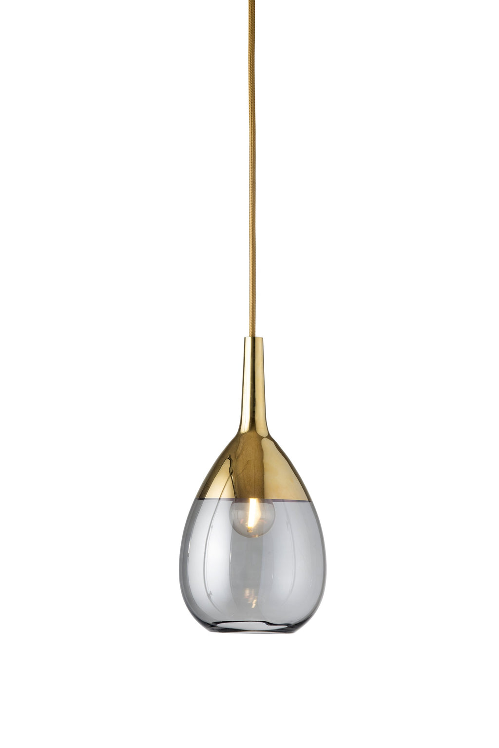 Pakabinamas šviestuvas Lute S Smokey Grey / Gold, H27 cm