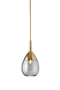 Pakabinamas šviestuvas Lute S Smokey Grey / Gold, H27 cm