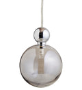 Uva L Smokey Grey / Silver pendant lamp, Ø10 cm