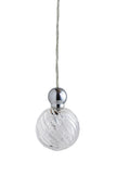 Pakabinamas šviestuvas Uva M Crystal Swirl / Silver, Ø7 cm