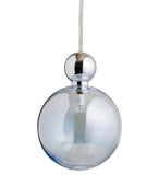 Pakabinamas šviestuvas Uva L Topaz Blue / Silver, Ø10 cm