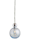 Pakabinamas šviestuvas Uva M Topaz Blue / Silver, Ø7 cm