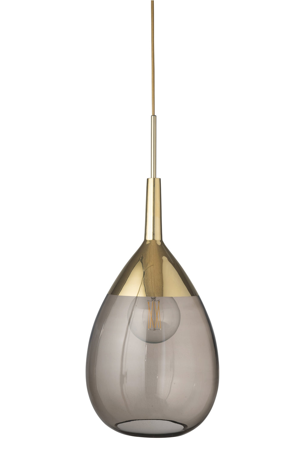 Pakabinamas šviestuvas Lute XL Chestnut Brown / Gold, H70 cm