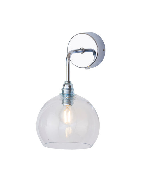 Rowan wall lamp, Pool Blue / Silver, ø15.5 cm