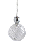 Uva L Crystal Swirl / Silver pendant lamp, Ø10 cm