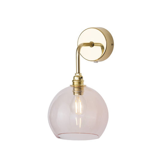 Rowan wall lamp, Pool Blue / Silver, ø15.5 cm