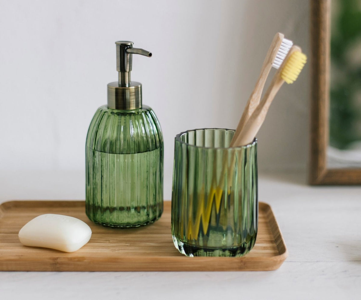 Green soap dispenser