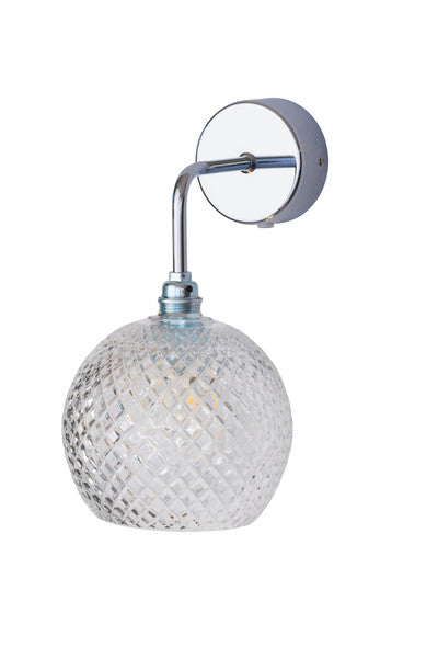 Rowan Crystal S wall lamp, Swirl Silver, ø15.5 cm