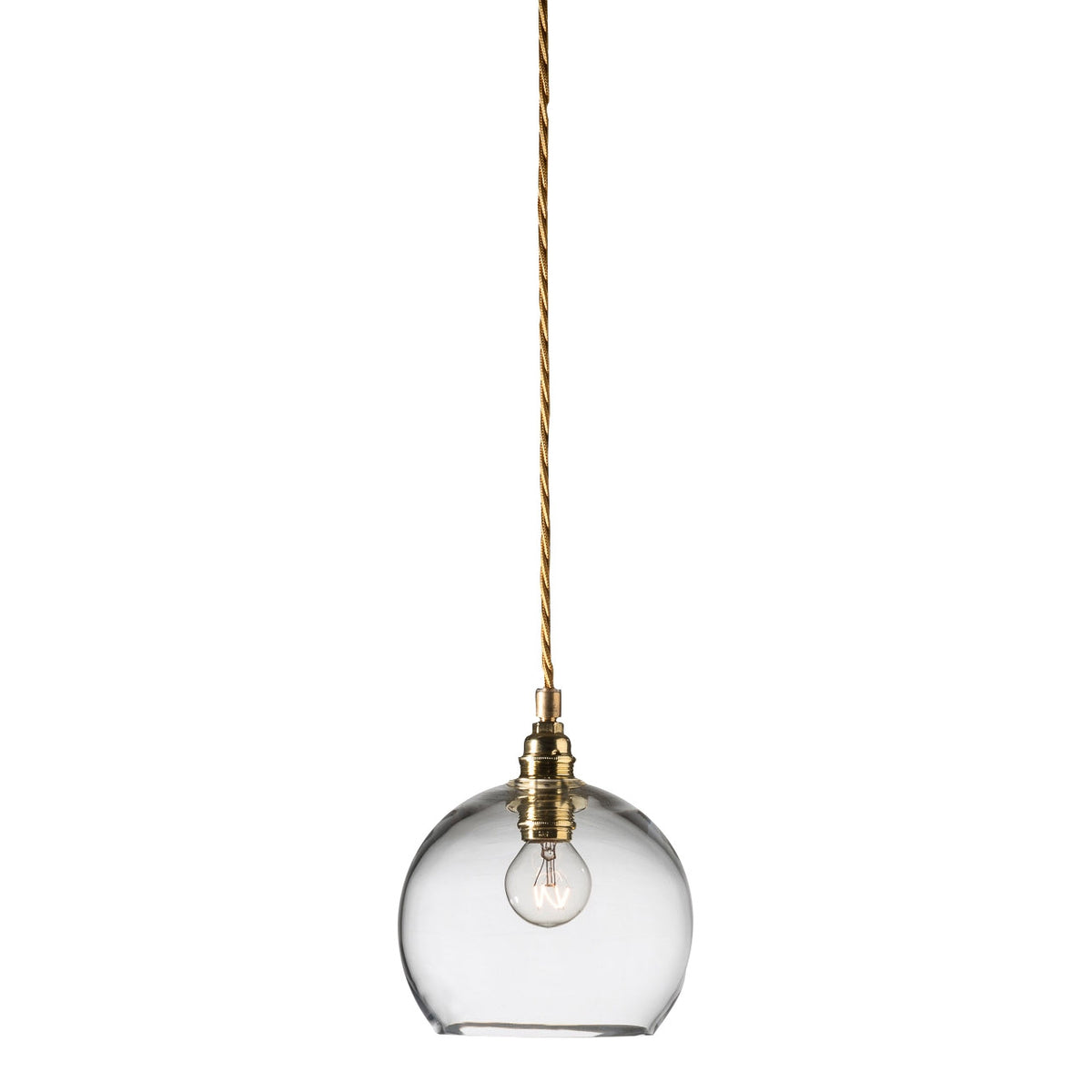 Rowan pendant lamp, Clear Gold, Ø15.5 cm
