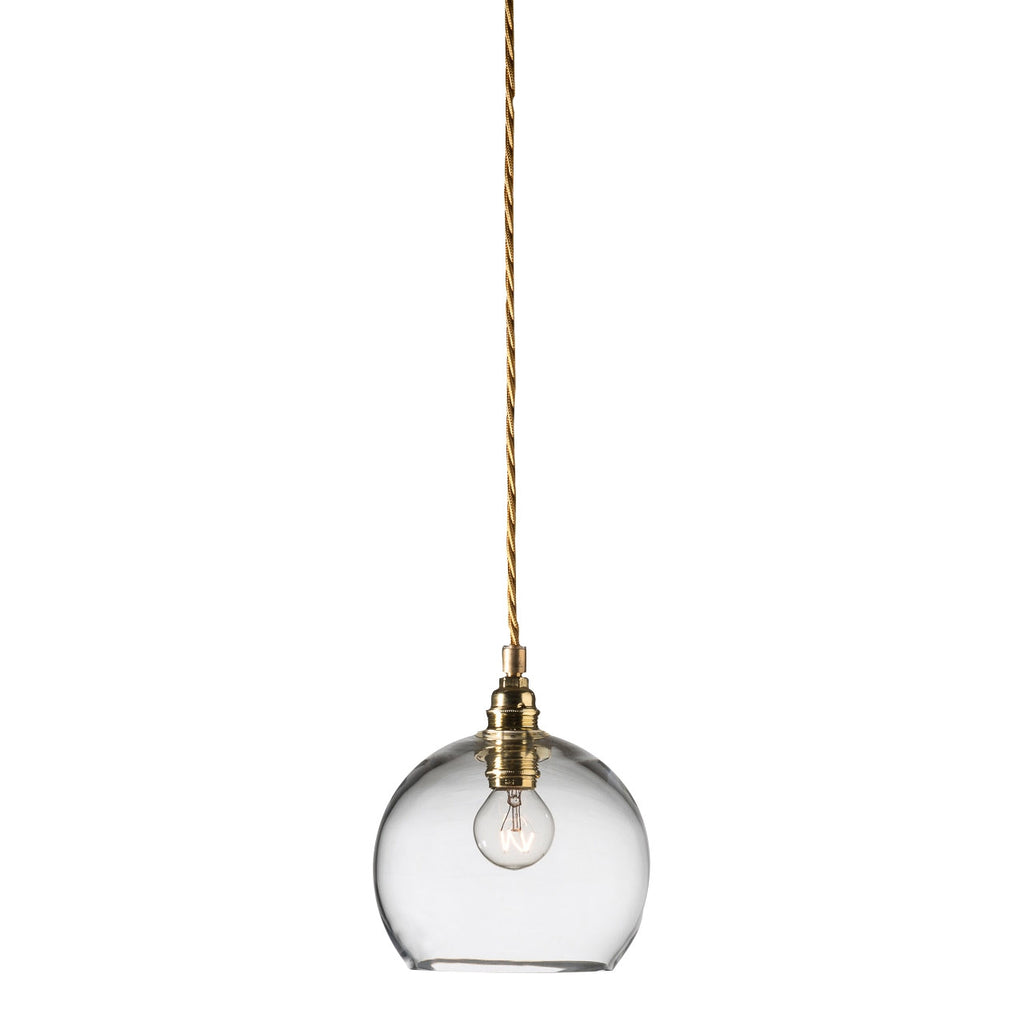 Rowan pendant lamp, Clear Gold, Ø22 cm