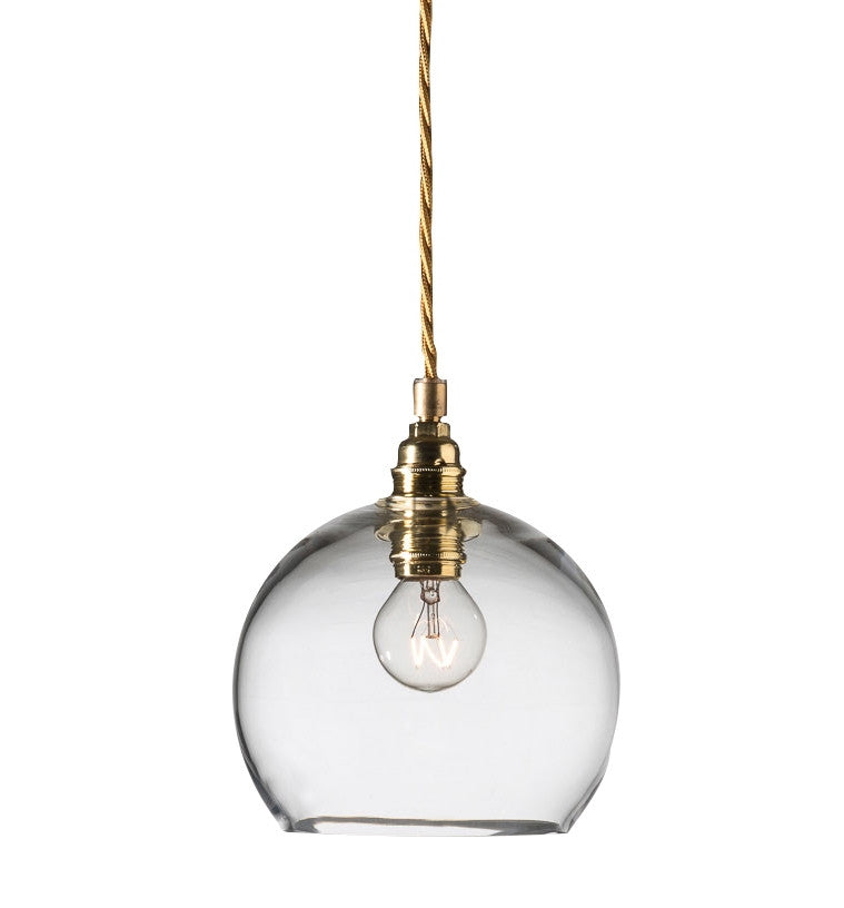 Rowan pendant lamp, Clear Gold, Ø15.5 cm
