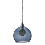 Pakabinamas šviestuvas Rowan Deep Blue Silver, Ø22 cm