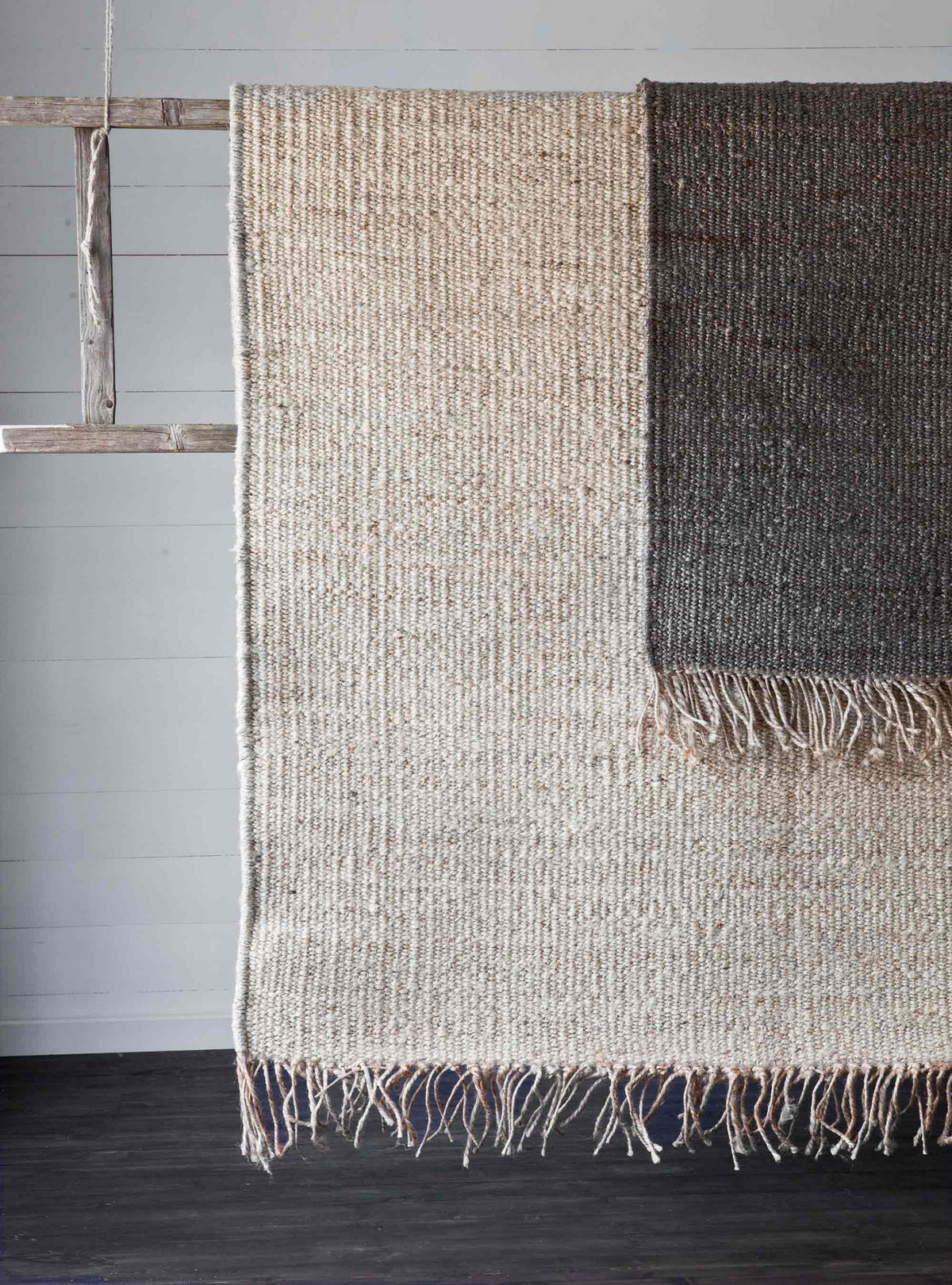 Hemp Grey rug, 100% hemp, 80 x 150 cm
