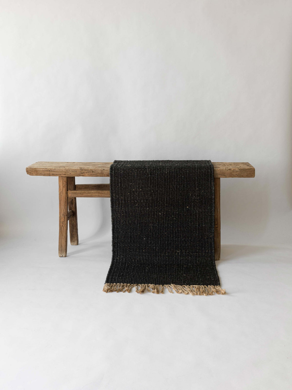 Hemp Black rug, 100% hemp, 80 x 150 cm