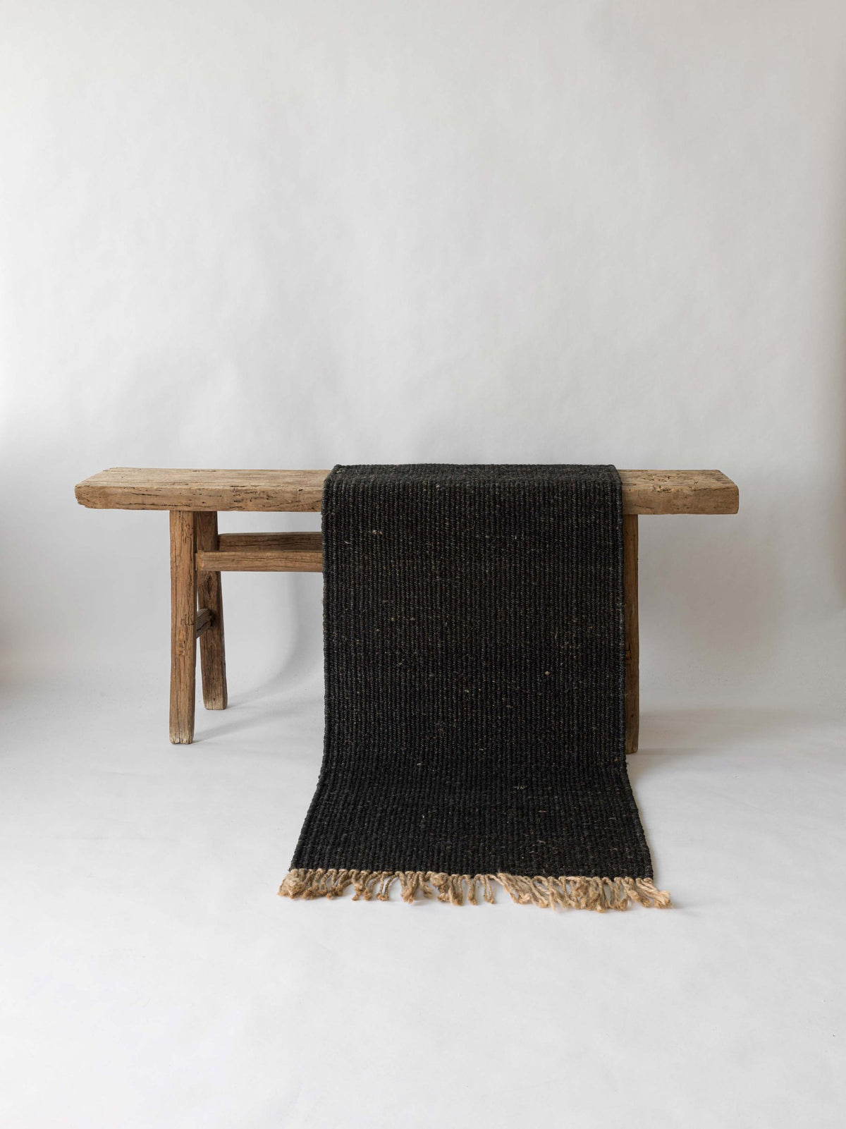 Hemp Black rug, 100% hemp, 80 x 150 cm