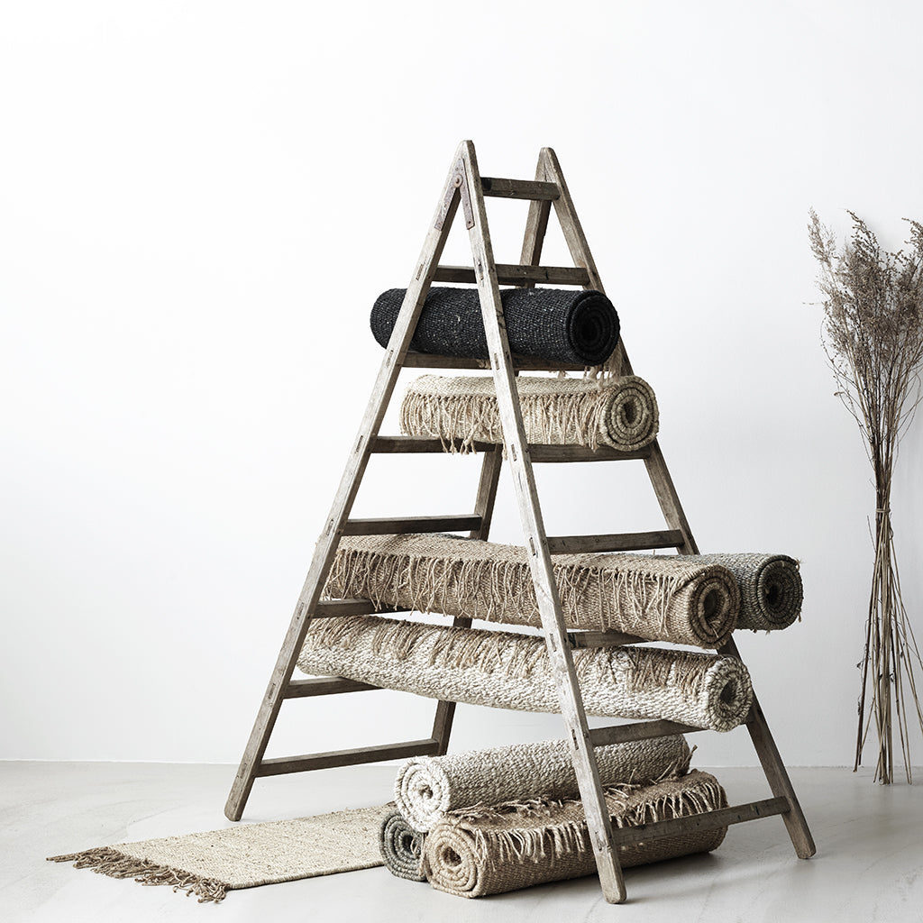 Hemp Bleached rug, 100% hemp, 60 x 90 cm