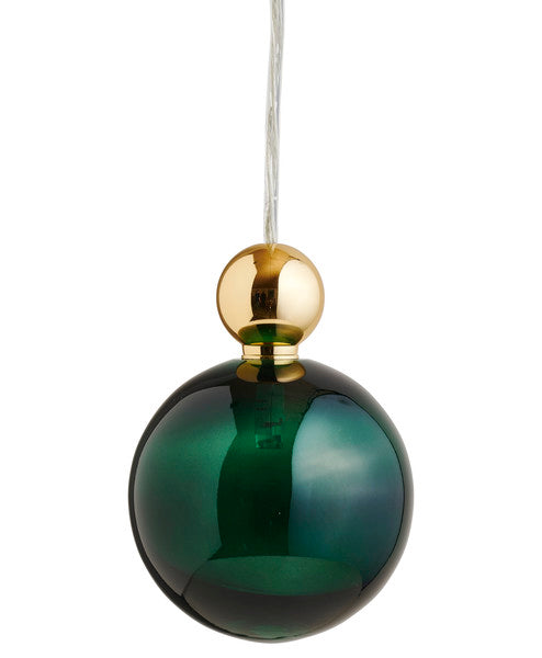 Uva L Ivy Green / Gold pendant lamp, Ø10 cm