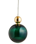 Uva L Ivy Green / Gold pendant lamp, Ø10 cm