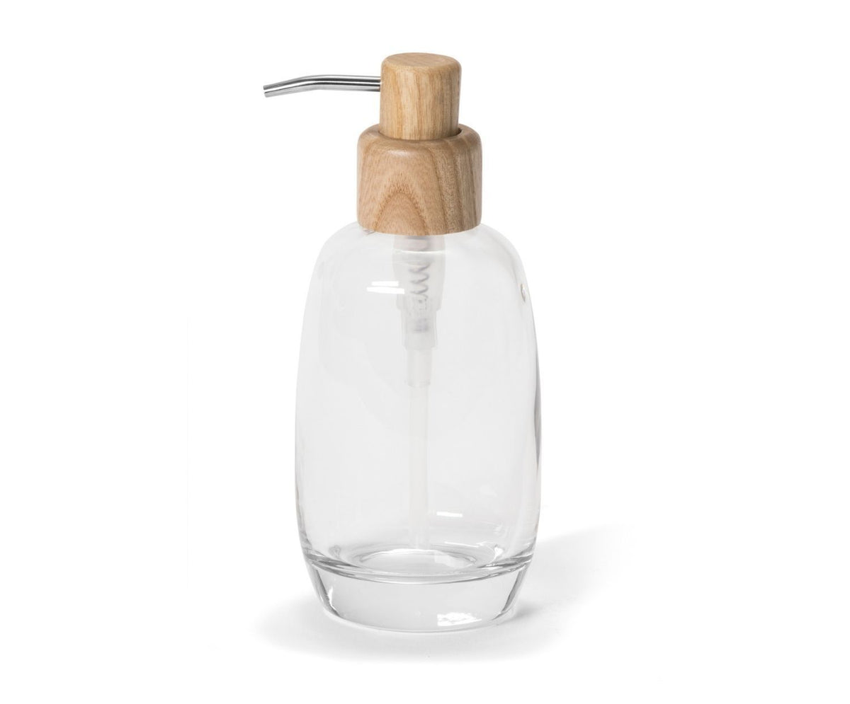 Glass and Wood soap dish
