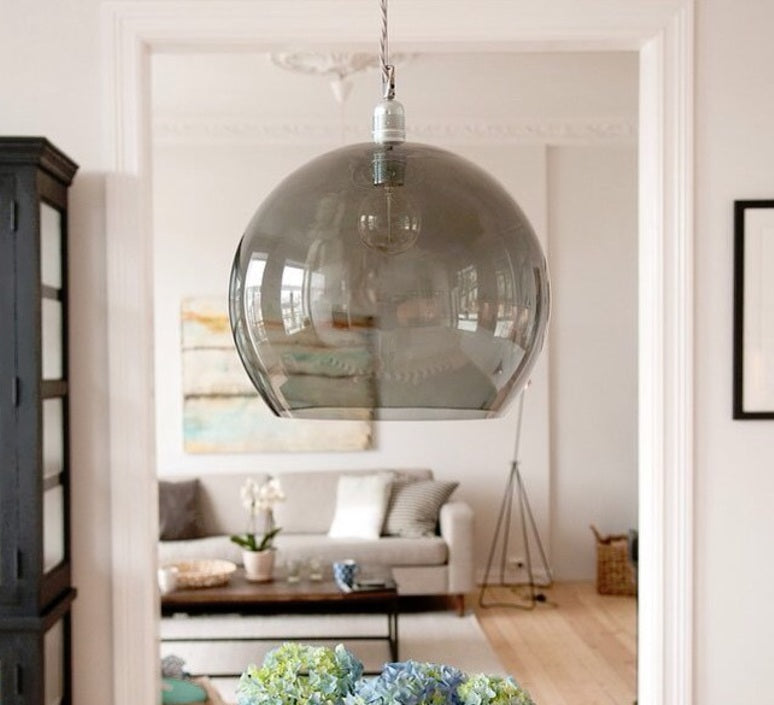 Rowan XL pendant lamp, Bright Coral Gold, Ø39 cm