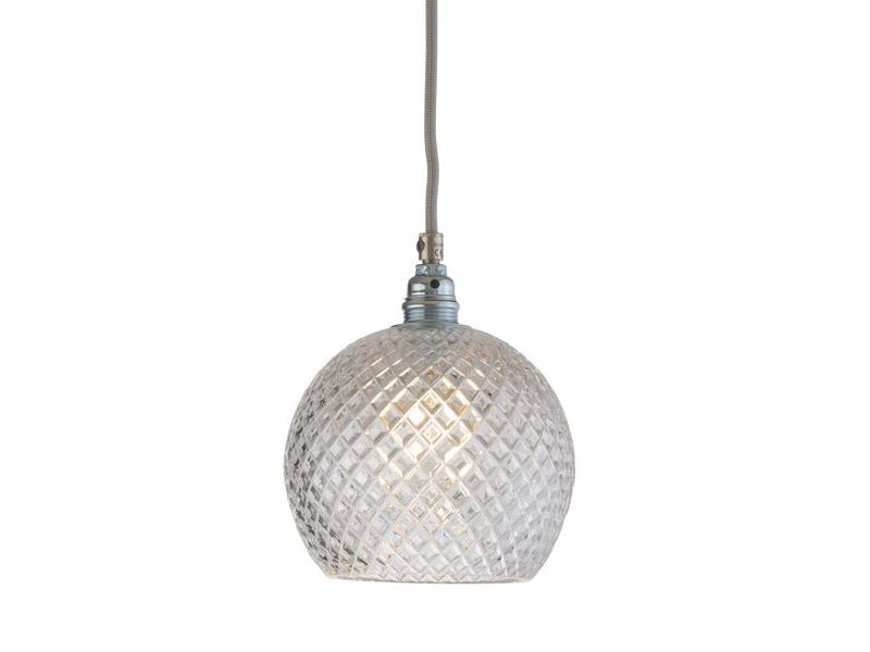 Pakabinamas šviestuvas Rowan S Small Check Silver, Ø15.5 cm