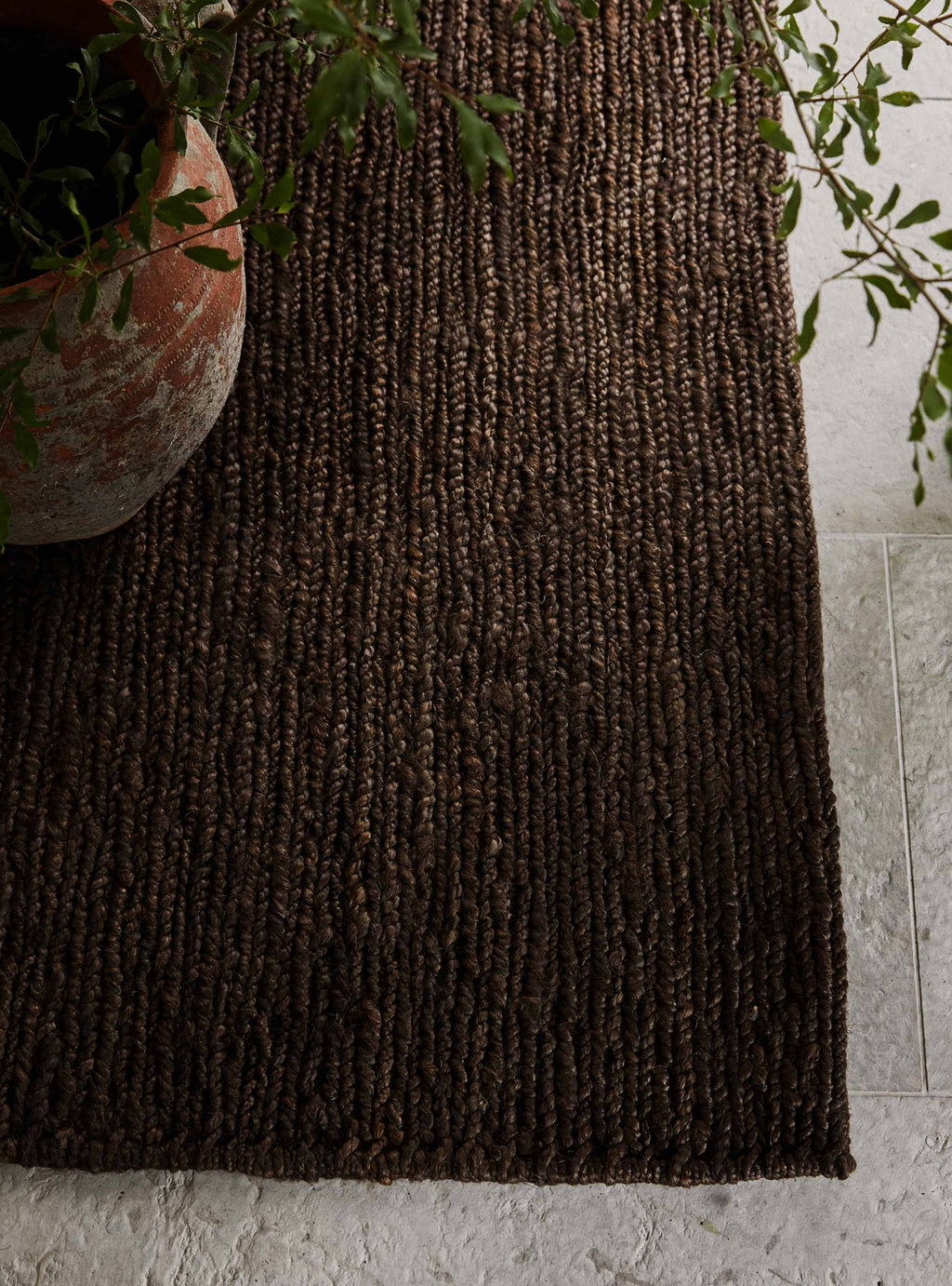 Sumak Hemp Brown kilimas, 100% kanapių pluoštas, 60 x 90 cm